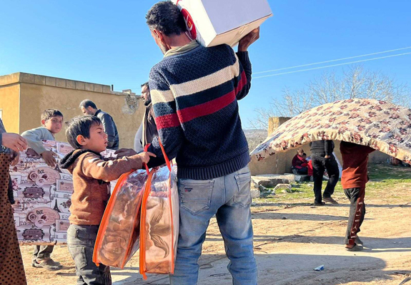 Wir packen's an – Verteilung der Hilfsgüter im Erdbebengebiet in Syrien