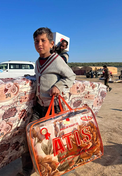 Wir packen's an – Verteilung der Hilfsgüter im Erdbebengebiet in Syrien
