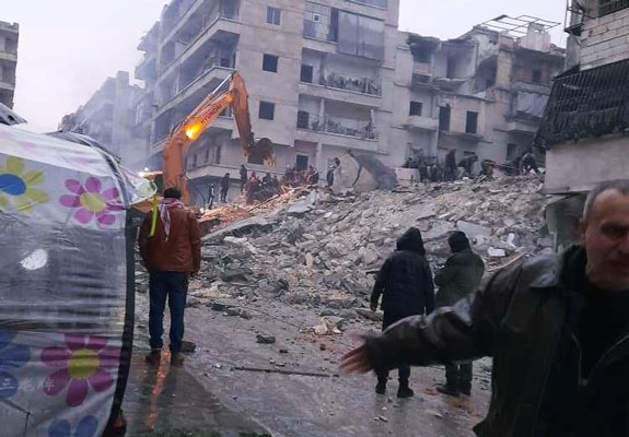 Nach dem Erdbeben in Aleppo/Syrien, Februar 2023