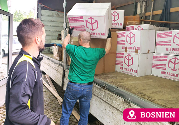 Hilfstransport nach Bosnien, Wir packen's an