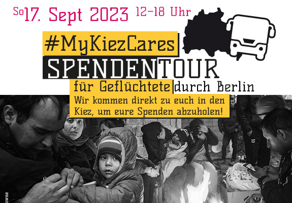 MyKiezCares, Spendentour durch Berlin für Geflüchtete