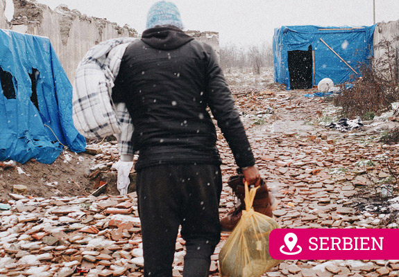 Notfallsets für Geflüchtete in Serbien, Wir packen's an