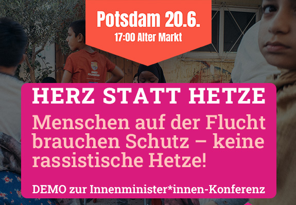 Demo Aufruf, Potsdam 20.06.2024 Wir packen's an