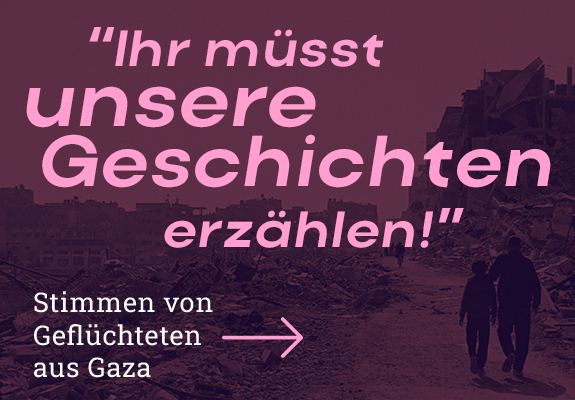 Stimmen von Geflüchteten aus Gaza, Wir packen's an