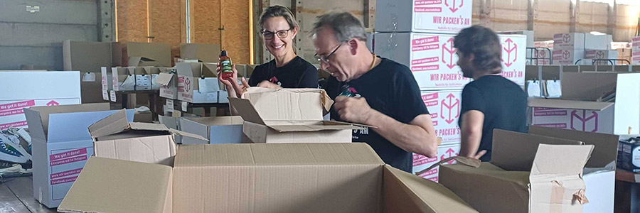 Packen in Biesenthal – Wir packen's an – Nothilfe für Geflüchtete