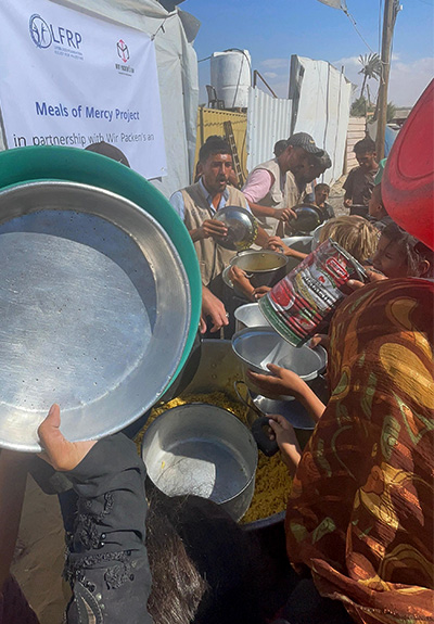 Gegen den Hunger in Gaza, Lebensmittelprojekt, Wir packen's an