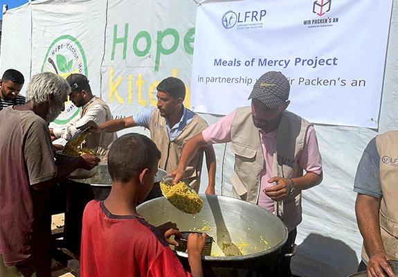 Gegen den Hunger in Gaza, Lebensmittelprojekt, Wir packen's an