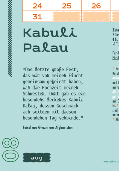 Grenzenlos Kochen Kalender 2026 – Wir packen's an