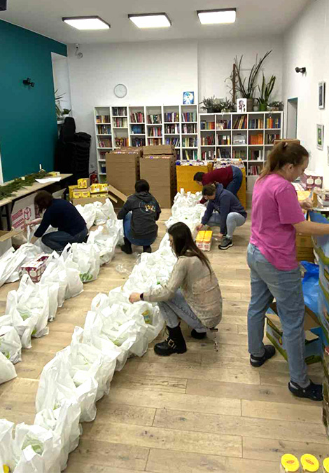 Lebensmittelhilfe für ukrainische Familien, Wir packen's an