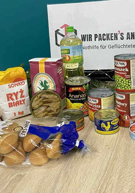 Lebensmittelhilfe für ukrainische Familien, Wir packen's an
