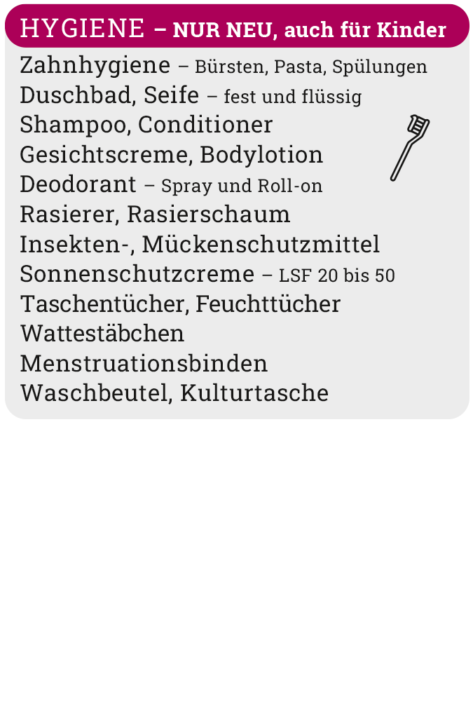 Wir packen's an Bedarflisten 2026