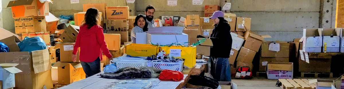 Spenden sortieren und packen in Biesenthal, Wir packen's an e.V.