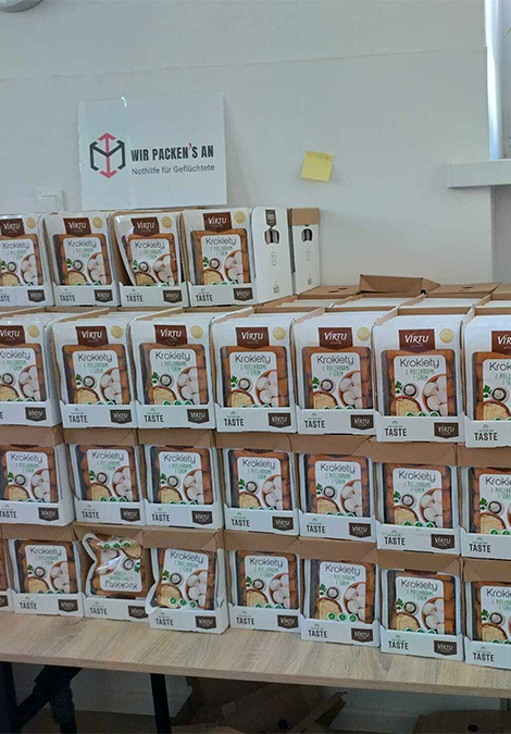 Meals of Solidarity in Krakau, Lebensmittelhilfe für ukrainische Geflüchtete von Wir packen's an