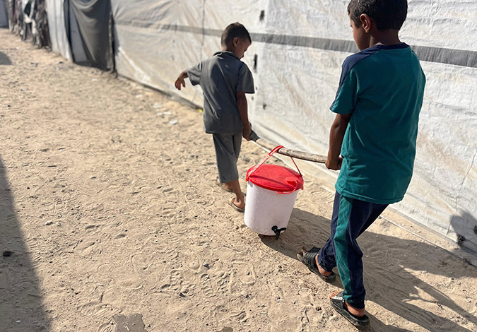 188.253 Liter sauberes Trinkwasser in Gaza - Wir packen's an