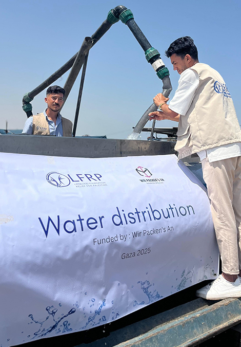 Wir packen's an baut Trinkbrunnen in Gaza